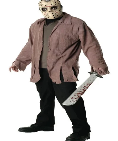 Rubies Mens Licensed Costumes Adult Jason Jacket With Inset Shirt And Mask