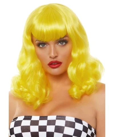 Leg Avenue 16” Retro Bang Curly Bob Wig Wigs