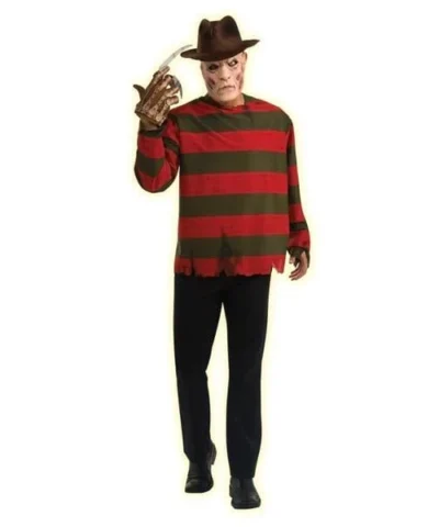 Rubies Rubie's Men's Nightmare On Elm St Freddy Krueger Shirt With Mask Mens Licensed Costumes