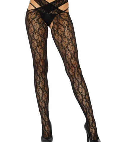 Leg Avenue Flower Daisy Chain Tights Net & Lace Tights