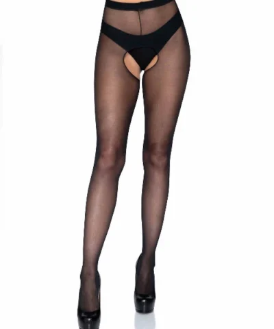 Leg Avenue Mercedes Sheer Crotchless Pantyhose