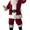 Mens Holiday Rubies Adult Deluxe Ultra Velvet Santa Suit With Gloves