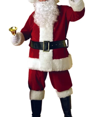 Mens Holiday Rubies Adult Deluxe Ultra Velvet Santa Suit With Gloves