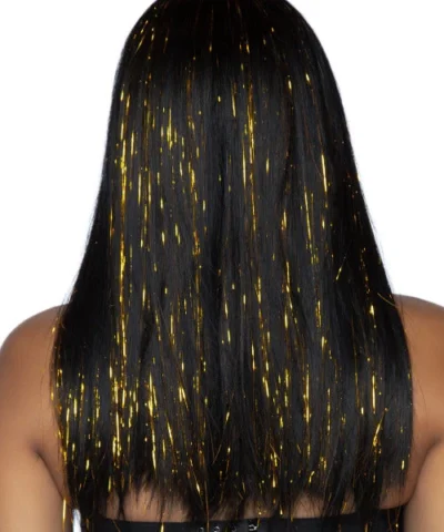 Leg Avenue 24 Inches Long Straight Bang Wig With Tinsel