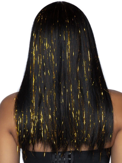 Leg Avenue 24 Inches Long Straight Bang Wig With Tinsel