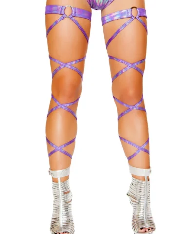 Leg Avenue Roma Costume Shimmering Leg Wraps With O-Rings