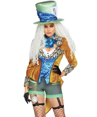 Leg Avenue Fairytale & Fanasty 4-Piece Classic Mad Hatter Women's Costume