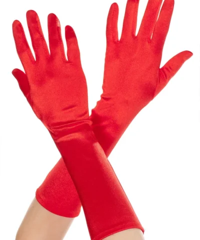 Music Legs Elbow Length Satin Gloves
