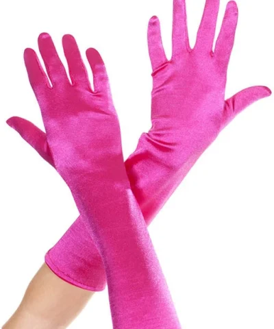 Music Legs Elbow Length Satin Gloves