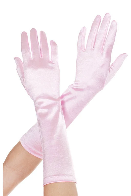 Music Legs Elbow Length Satin Gloves