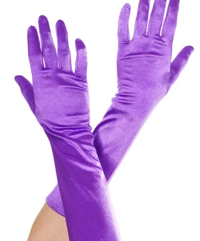 Music Legs Elbow Length Satin Gloves