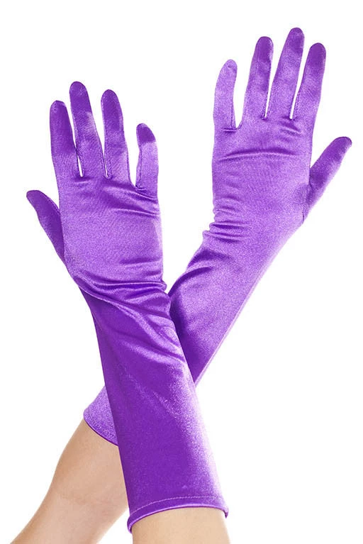 Music Legs Elbow Length Satin Gloves