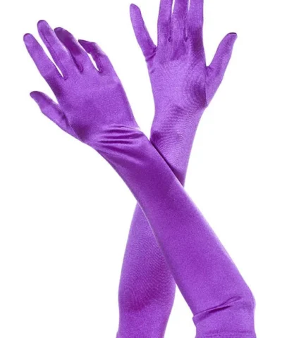 Music Legs Extra Long Satin Gloves Gloves & Arm Warmers