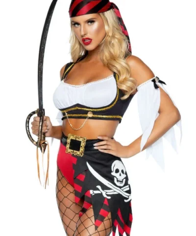 Leg Avenue 4 PC Wicked Pirate Wench Costume Ladies Pirates