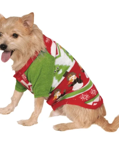 Rubies Holiday Pet Costumes Dog Ugly Christmas Sweater - Snowman