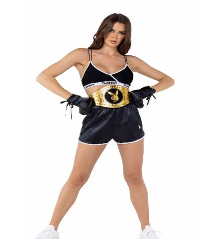 Roma Playboy Collections 5pc Playboy Knock-Out Boxer Costume