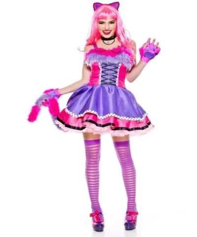 Music Legs Animals 6 PC Wonderland Kitty Costume