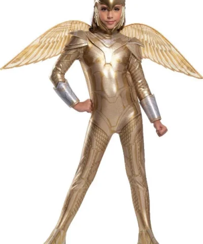 Rubies Kids Gold Armored Wonder Woman Costume - Wonder Woman 1984 Kids Licensed Costumes