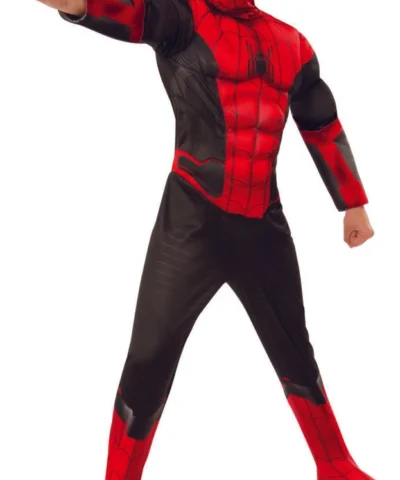 Rubies Kids Spider-Man V3 Deluxe Red/Black Costume – Spider-Man: No Way Home Kids Licensed Costumes