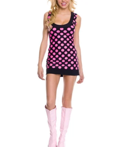 Musiclegs Sexy Feelin' Polka Dot Gogo Women Costume Oldies Time Period