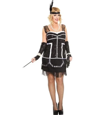 Music Legs Flapper Fever Costume Oldies Time Period