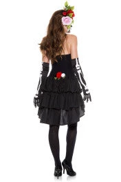 Music Legs Spooky Mrs. Muerte Womens Costume
