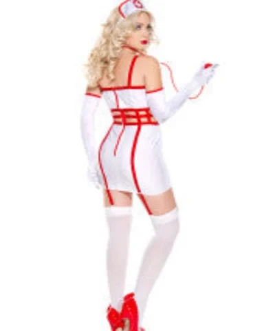 Music Legs Military & Uniforms Sexy Caged Nurse Women Costume