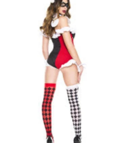 Music Legs Devious Harlequin Womens Costume