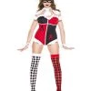 Music Legs Devious Harlequin Womens Costume