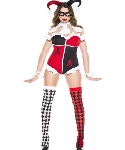 Music Legs Devious Harlequin Womens Costume