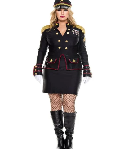 Music Legs Plus Size Womens Golden Star General Costume