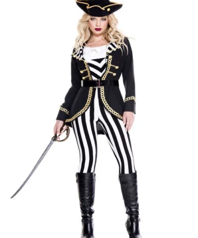 Music Legs High Seas Captain Women Costume Ladies Pirates