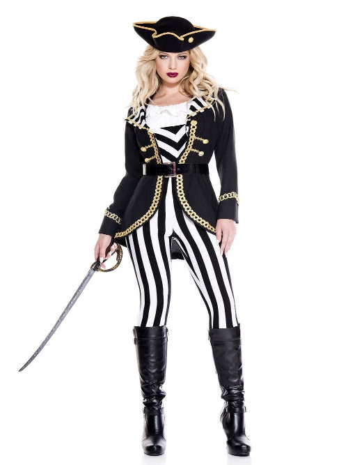 Music Legs High Seas Captain Women Costume Ladies Pirates