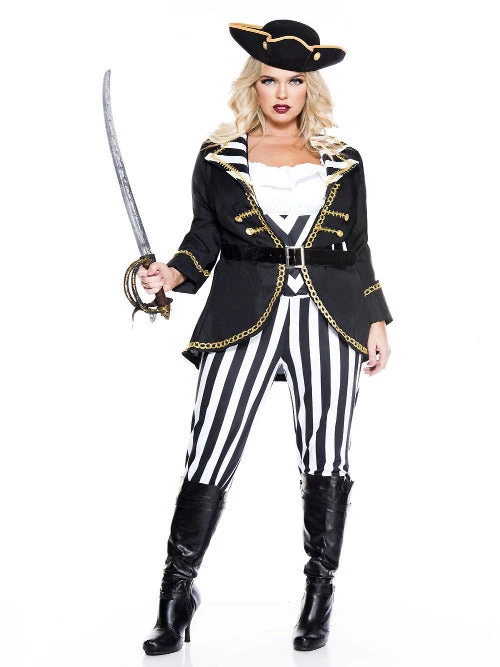 Music Legs High Seas Captain Women Costume Ladies Pirates