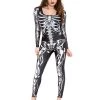 Music Legs Spooky Mechanical Skeleton Catsuit Women Costume