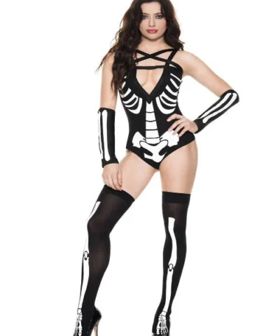 Music Legs Spooky Skeleton Hottie Women Costume