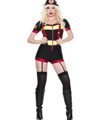 Music Legs Fire Captain Women Costume Military & Uniforms