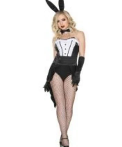 Music Legs Ladies Tuxedo Madame Bunny Teddy Costume Set