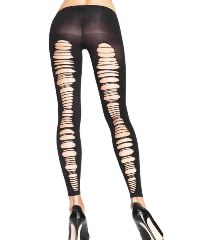 Leg Avenue Net & Lace Tights Jane Shredded Back Footless Tights