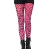 Sheer Opaque Tights Leg Avenue Women's Neon Leopard Print Opaque Tights