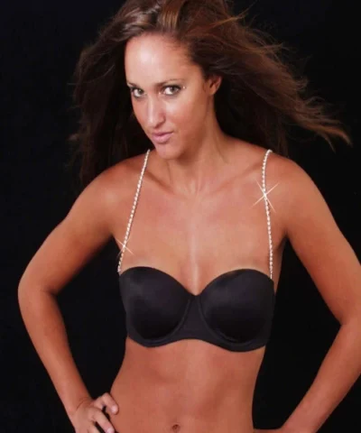 Western Fashion Rhinestone Bra Strap 1 Row – Silver Costume Jewelry