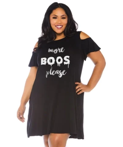 Legavenue More Boos Jersey Dress With Pockets Spooky