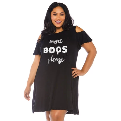 Legavenue More Boos Jersey Dress With Pockets Spooky