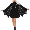 Leg Avenue Jersey Spider Dress With Scalloped Web Wing Sleeve