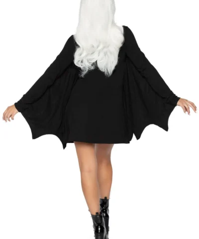 Leg Avenue Jersey Spider Dress With Scalloped Web Wing Sleeve