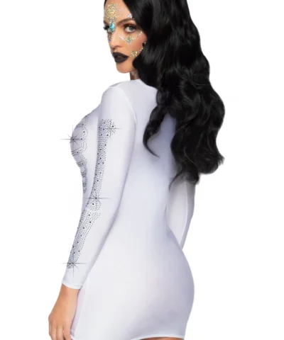 Leg Avenue Spandex Rhinestone Skeleton Dress Spooky