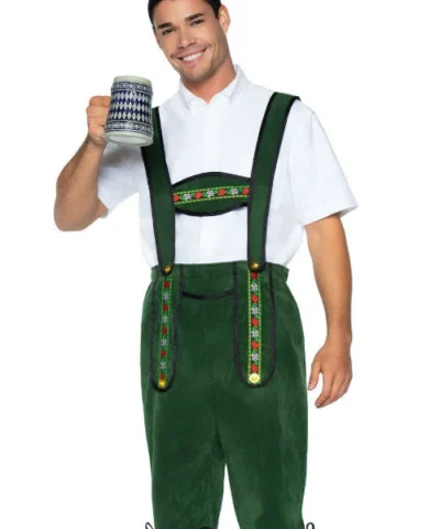Leg Avenue Men's Beerfest Lederhosen Oktoberfest Costume Mens Classic Fun