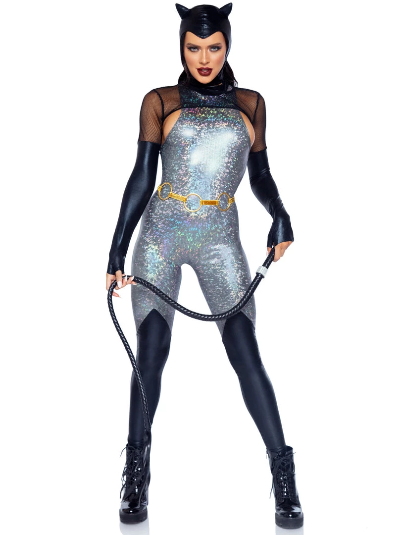 Leg Avenue Feline Felon Villain Catsuit Costume