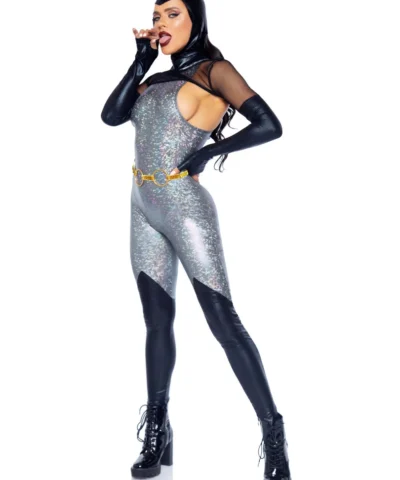 Leg Avenue Feline Felon Villain Catsuit Costume