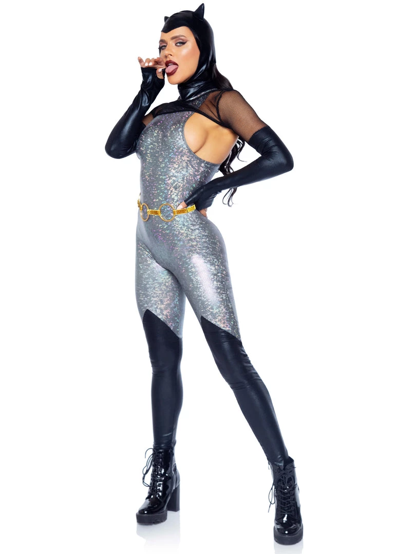 Leg Avenue Feline Felon Villain Catsuit Costume